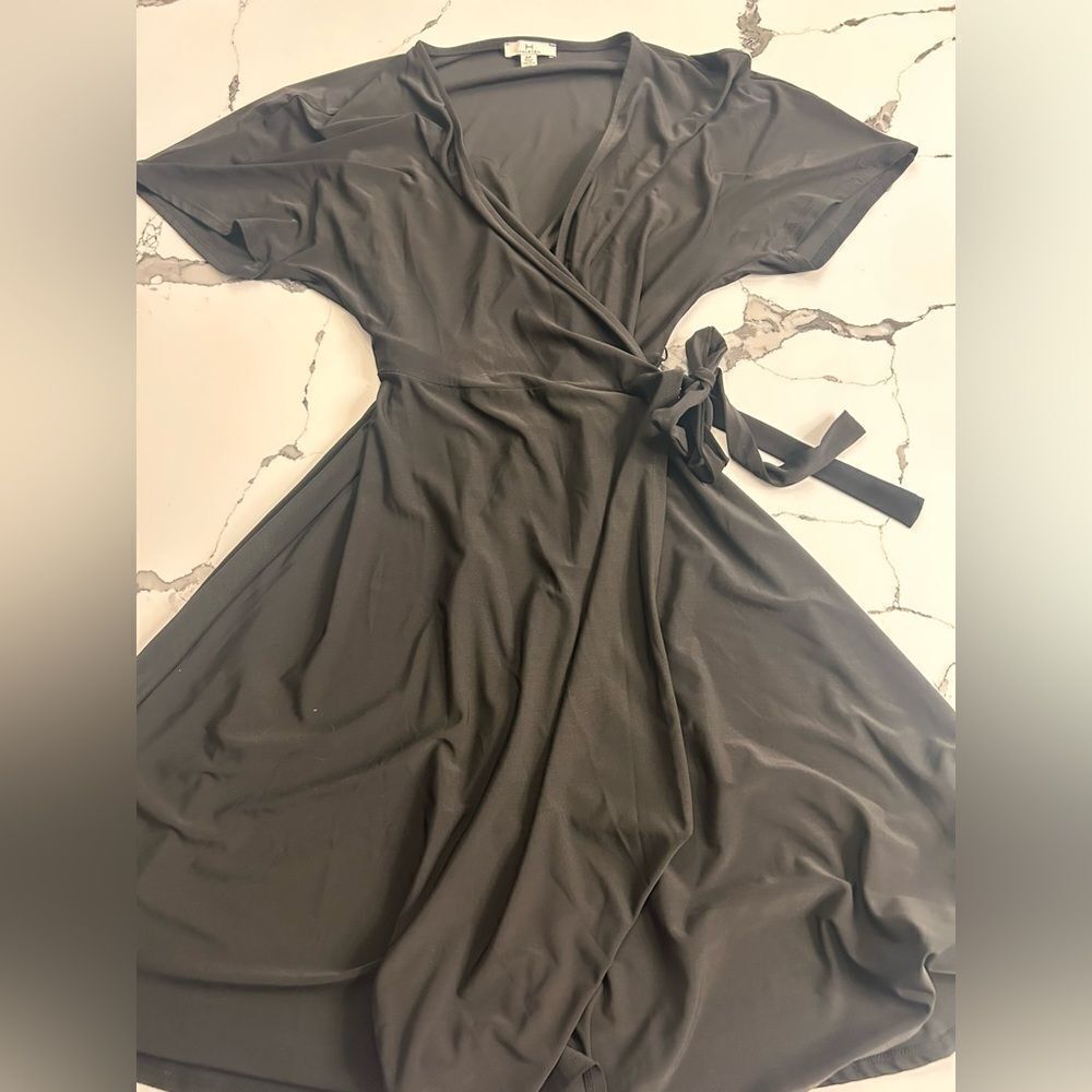 H By Halston Black Dolman Sleeve
Wrap Dress